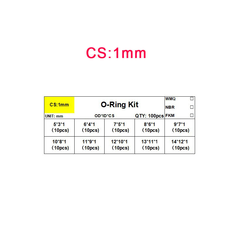 O-ring In Gomma Nitrilica, Rondella Resistente All'olio Distanziale CS 2mm, Diametro Esterno 8-80mm Guarnizione Di Tenuta O-ring Buna-n Forma Rotonda 10 Pezzi(8mm X 4mm - Foto 5