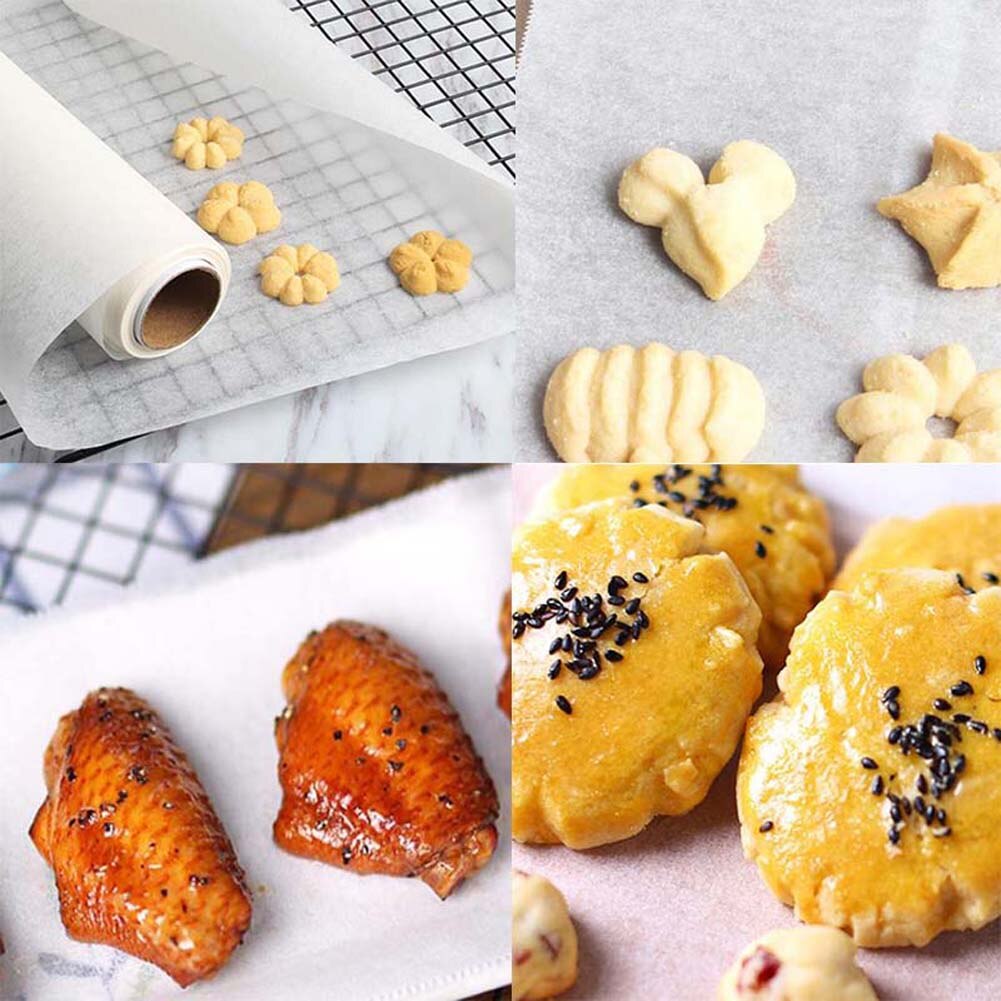 Baking Paper Not Sticky Waterproof Oil-proof Double-sided Use Home Kitchen Cooking Tool