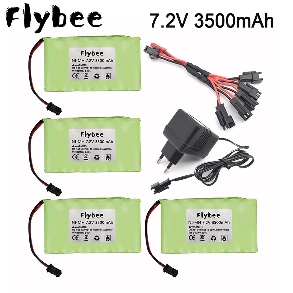 7,2 v 3500mah Ni-Mh AA akku SM stecker mit ladegerät für RC auto RC lkw RC boot RC tanks upgrade 7,2 V 3000 MAH