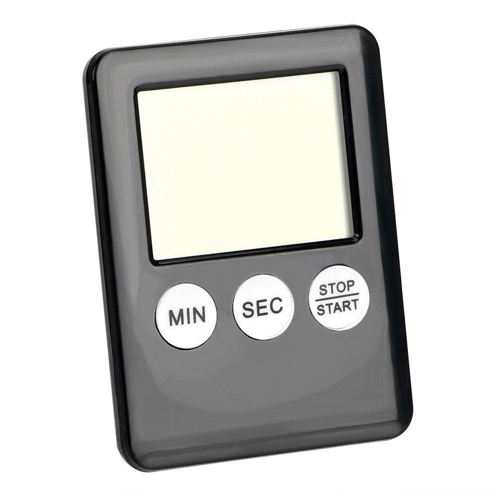 DIYWORK Square Large LCD Digital Screen with Magnet Alarm Clock Count Up Countdown Thin Simple Kitchen Cooking Timer