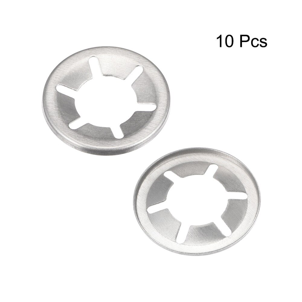 UXCELL-arandelas Starlock de diente interno M14, arandelas de 13,5mm, diámetro exterior, 10 Uds. Diámetro exterior de 28mm Herrajes de juntas de acero inoxidable para equipos de maquinaria