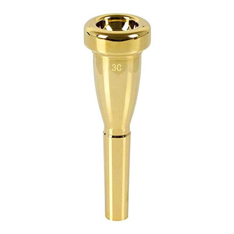 Professionelle Trompete Mundstück Meg 3C Größe für Bach Anfänger Musical Trompete Zubehör Teile Gold Silber Praktische: Gold