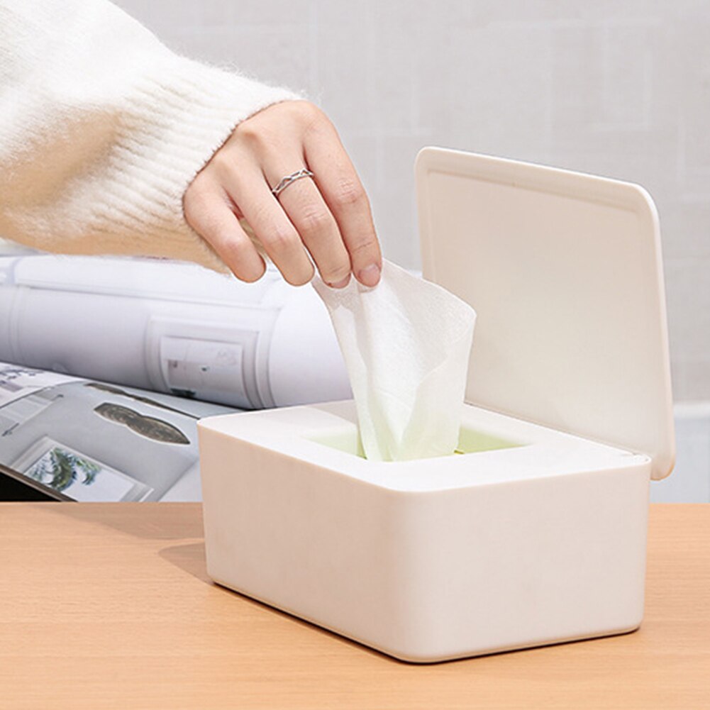 Tissue Box Dry Wet Paper Case Desktop Wipes Storage Box Napkin Holder with Cover Dry Wet Tissue Paper Case Box For Toilet Paper