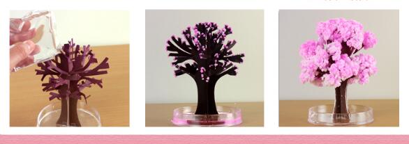 90mm H Visuellen Magie Künstliche Sakura Bäume Dekorative Wachsenden DIY Papier Baum Neuheit Baby Spielzeug Blume Heißer Erkunden wissenschaft