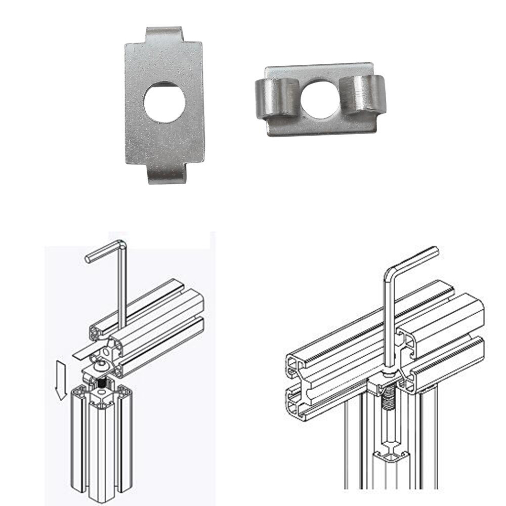 10pcs/lot M6 M8 M12 EU Elastic Connector Fastener 20 30 40 45 Series Aluminum Profile Accessories