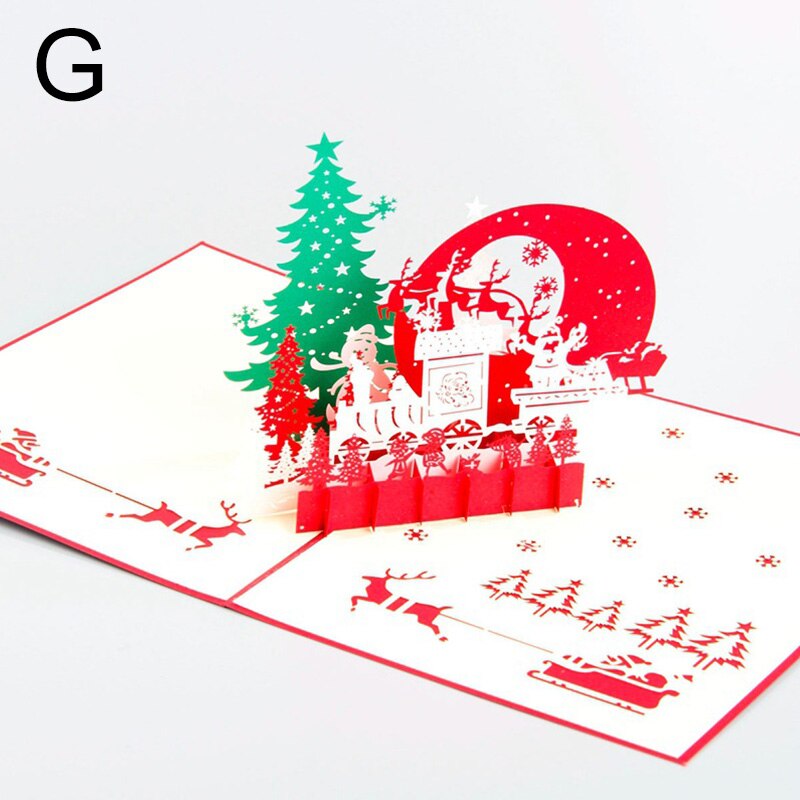 Dacitiery 6 Pcs Pop Up 3D Christmas Cards With Envelopes Merry - View #11