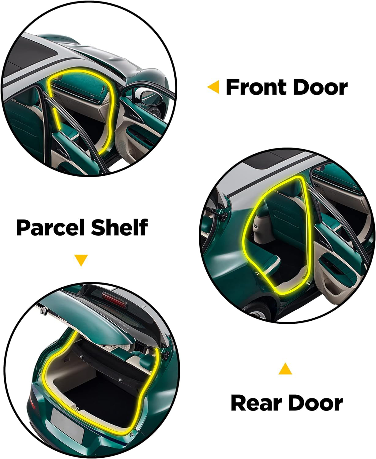 Autodeur Rubberen Afdichtstrip 3 meter Universele Geluiddichte Afdichtstrips met Zijkant PVC Lamp voor Autodeur Boot Thuis Afdichtmiddelen