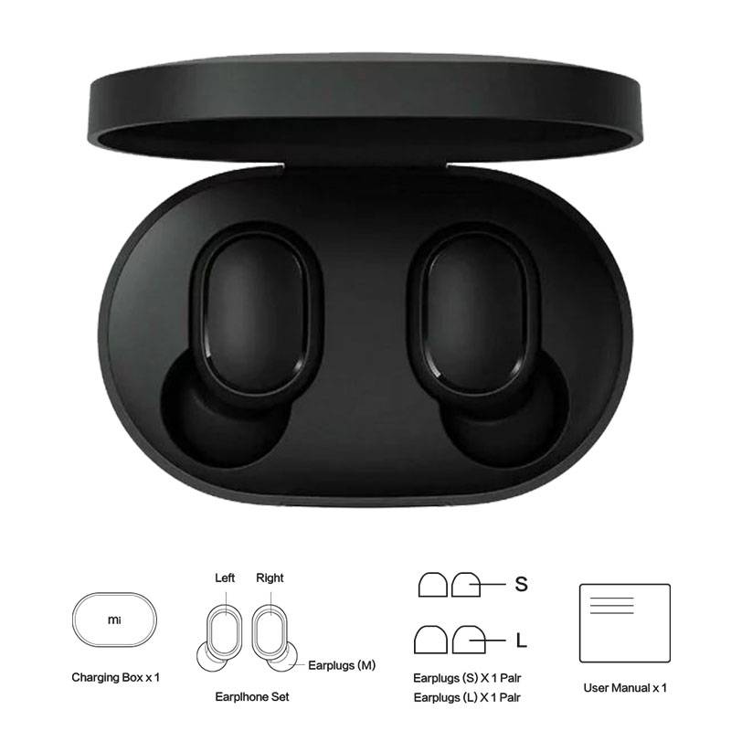 Xiaomi redmi airdots s tws redução de ruído bluetooth fone de ouvido estéreo baixo 5.0 com microfone handsfree fones controle ai