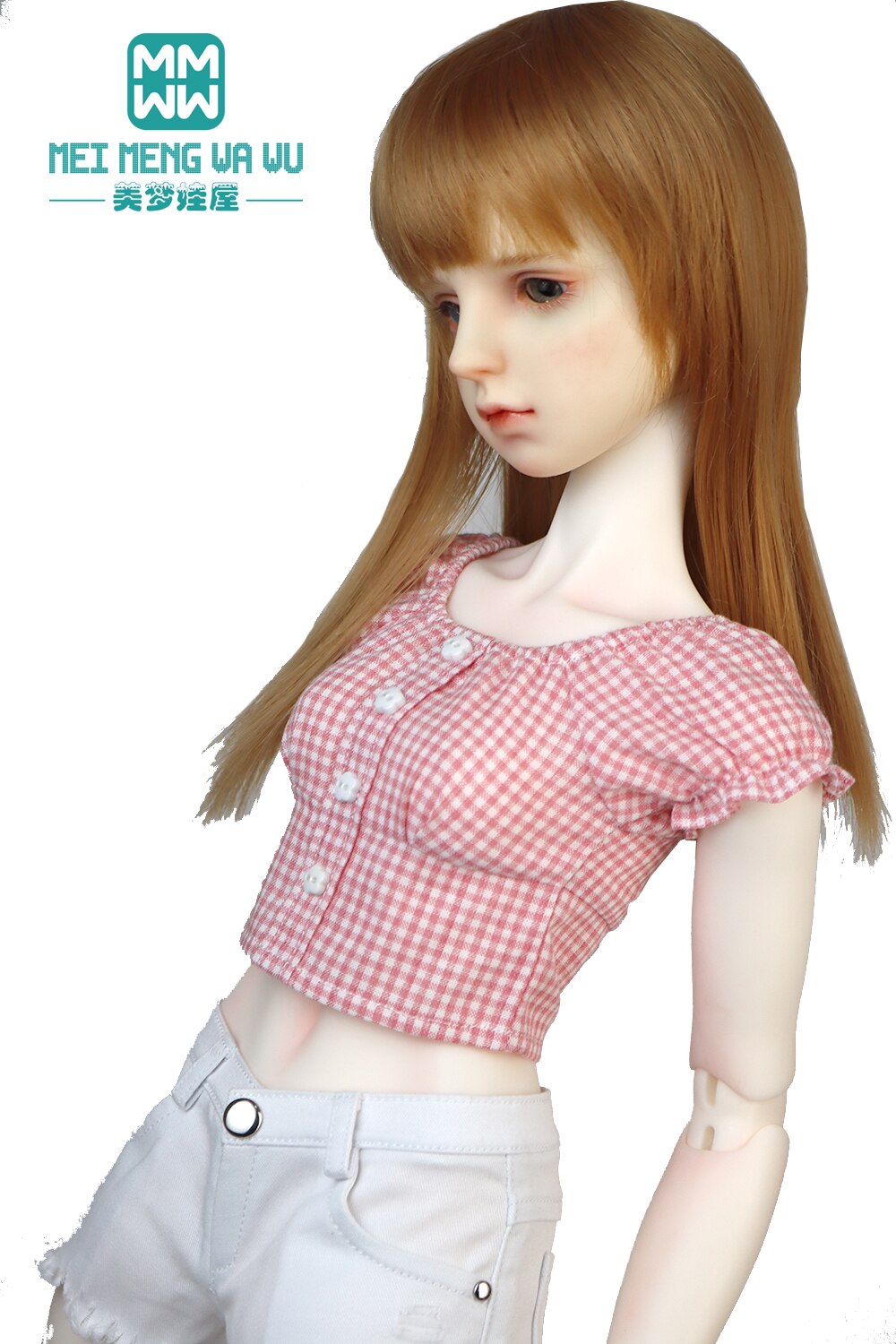 Se adapta a muñecas BJD SD DD de 58-60cm, 1/3, ropa, juguetes, muñeca articulada, camisa a cuadros, jeans, para niña