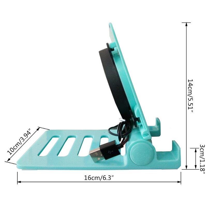 Personal USB Fan Smartphones Stand Holder Cell Phone Cooler Fan Cooling Pad Radiator Foldable