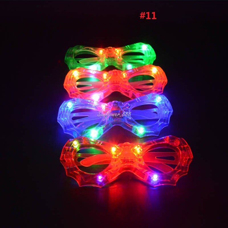 1Stck Licht-hoch Sterne Herz Quadrat Gläser Auge Maske LED Blinkt blinkt Karneval Rave LED Party Weihnachten Ostern