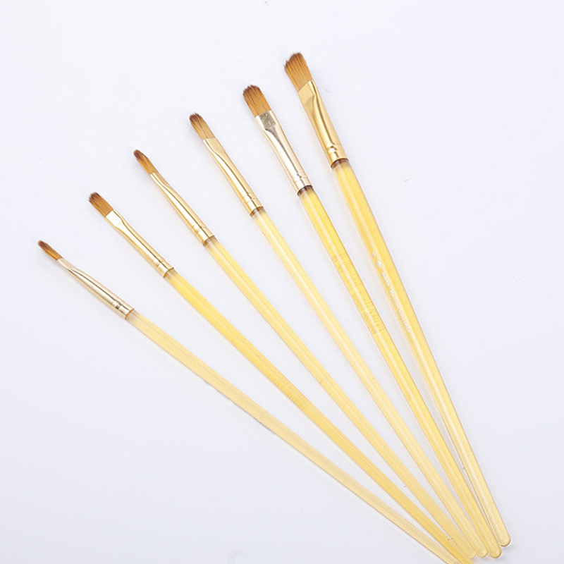 6Pcs Halloween Makeup Body Paint Brushes Cosplay Art Schmink Face Painting Make Up Brush Set Tools Kit Cosmetic Wooden: Default Title