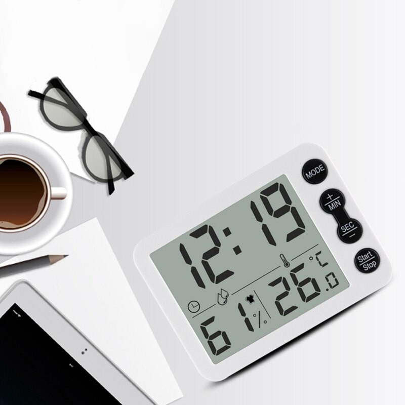 1 stuk multifunctionele binnentemperatuur- en vochtigheidsmeter & 1 stuk smartwatch bluetooth sporthorloge