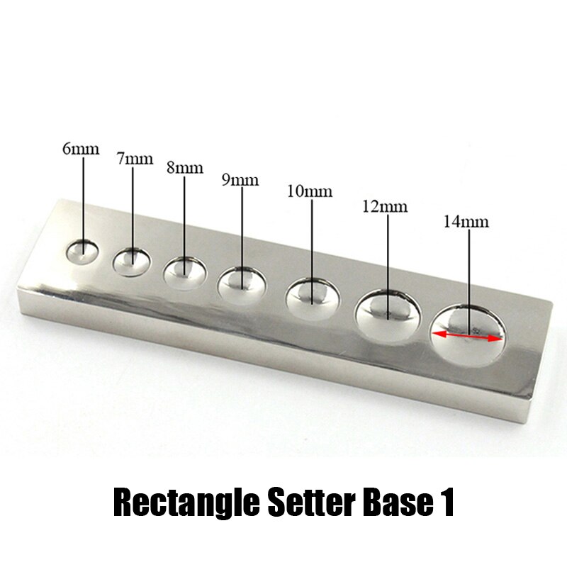 Botones de remache de ajuste DIY, herramientas de ranuras, herramienta de artesanía de cuero y Metal, Base de montaje de remache siete en uno, herramienta de instalación de remache a presión: RX205