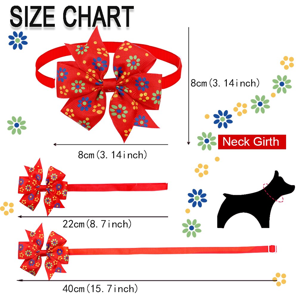 60 stk hund kat sløjfer sød blomst og bier kæledyr hvalp justerbar sløjfe sløjfer hund tilbehør hundepleje produkter kæledyr forsyninger