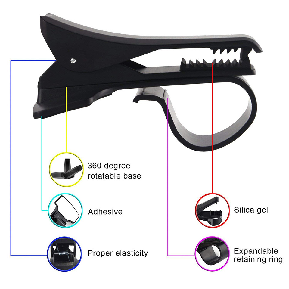Dashboard biltelefon holder 360 graders mobil stativ greb justerbart mount til ford transit ranger mustang ka fusion focus f -150