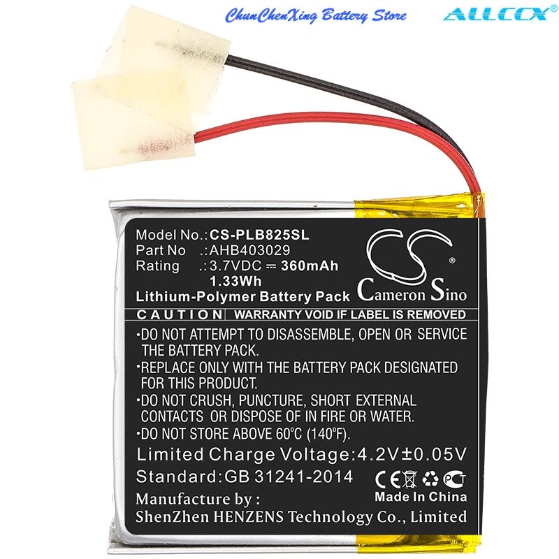 Cameron sino 360 mah akku ahb 403029 für kabellose headsets  b825- plantronics voyager focus  b825,