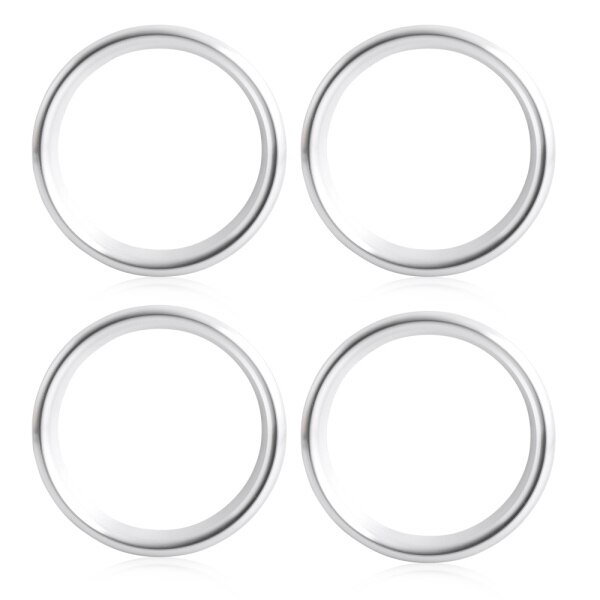 1 Set Van 4 Auto Air Outlet Cover Sticker Decoratieve Ringen, airconditioning Luchtuitlaat Decoratieve Ringen Geschikt Voor A3 S3 2: Silver