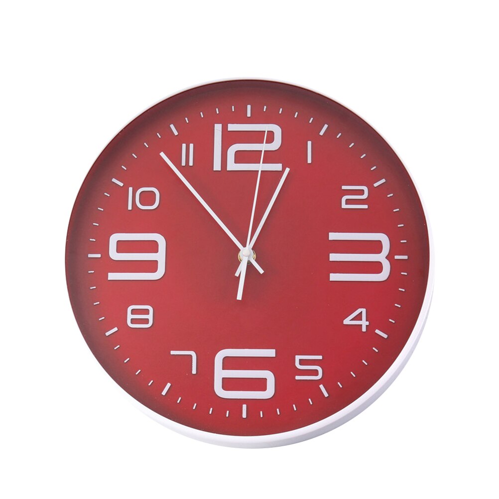 1Pc Wall Clock Modern DIY Wall Clock Digital Acrylic Hanging DIY Clock For Living Room Office Without Battery (Blue): Red