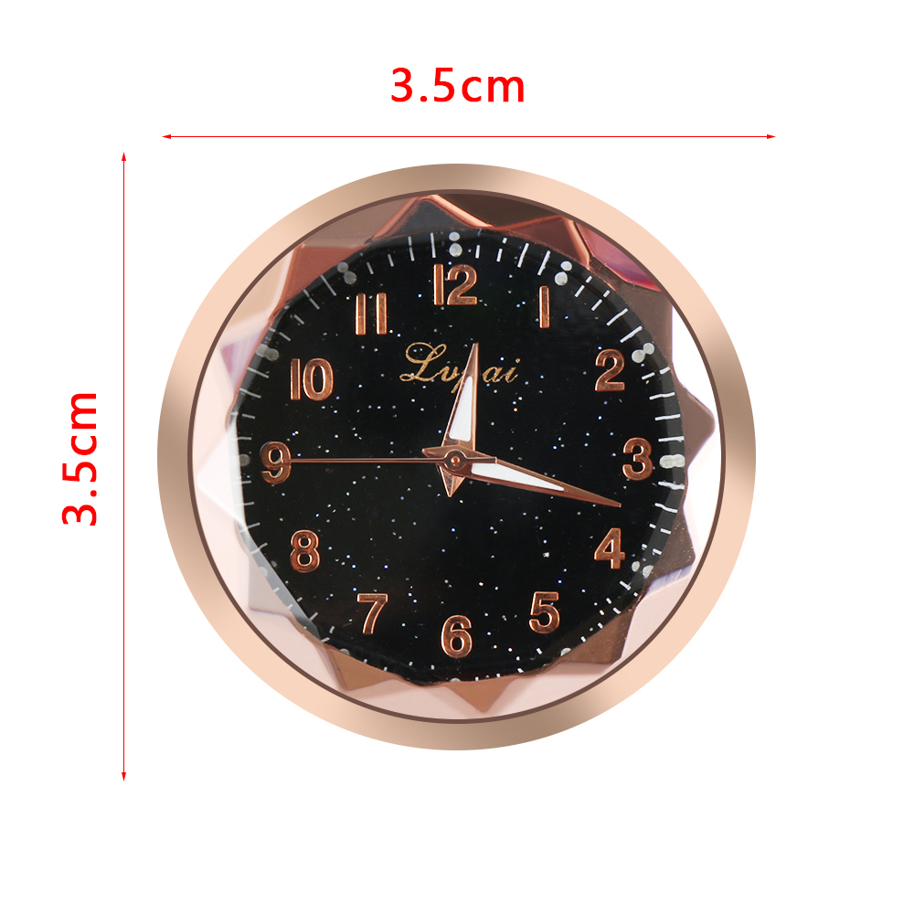 1PC Mini Auto Ornament Klok Stick-On Quartz Analoge Horloge Auto Styling Interieur Decoratie Tool Accessoires