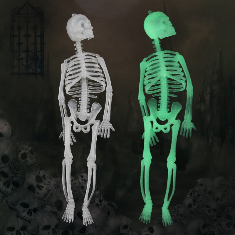 1Pc Horror Noctilucous Skelet Halloween Decoratie Spookhuis Rekwisieten Grappig Speelgoed Menselijk Skelet Hanger