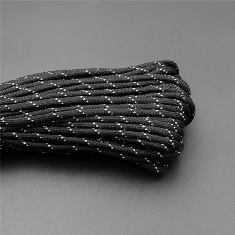 100 Meter Paracord Reflecterende 4 Mm 7 Strand Paracord Core Outdoor Camping Corda Parachute Cord Lanyard Tent Touw Multifunctionele