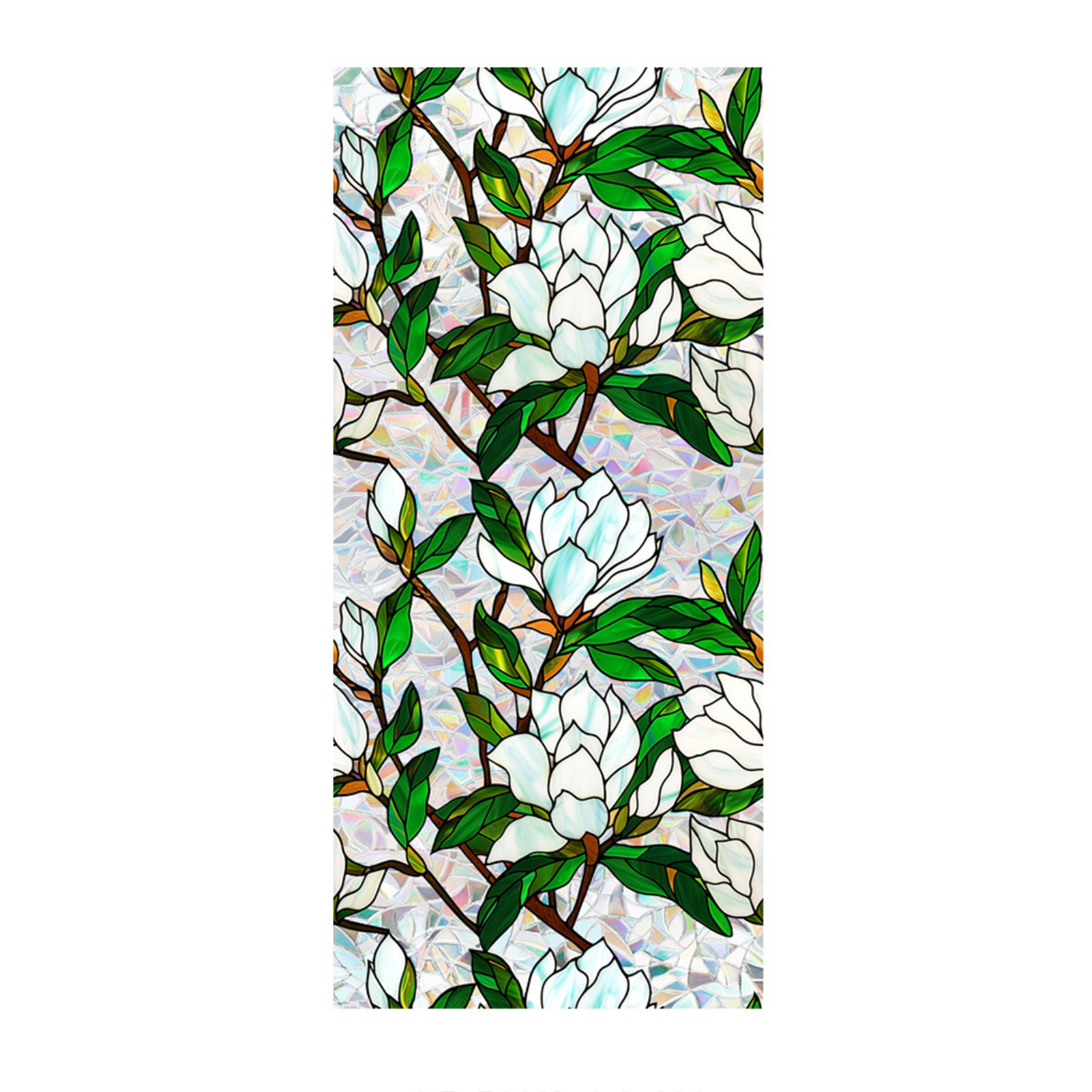 Stained Glass Static Window Privacy Film Sun Blocking Glass Cling Waterproof PVC Home Bathroom Window Covering Film Sticker: ROYAL BLUE