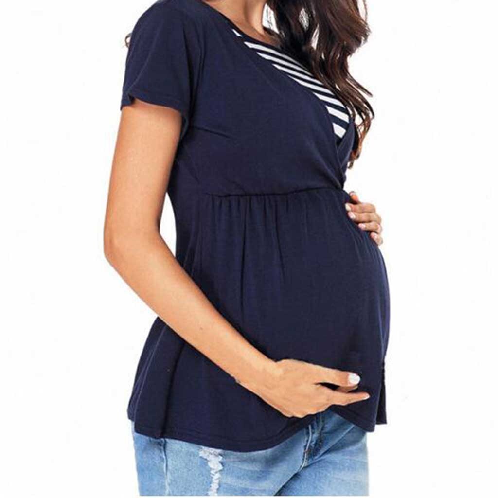 Maternity & Nursing Cotton Striped Formal Shirt