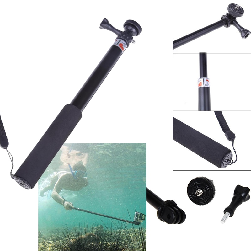 Onderwater Monopod Selfie Stick Voor Gopro Stok Uitschuifbare Baton Draagbare Duurzaam Zwart Selfie Handheld Sophie Sticks Sticks
