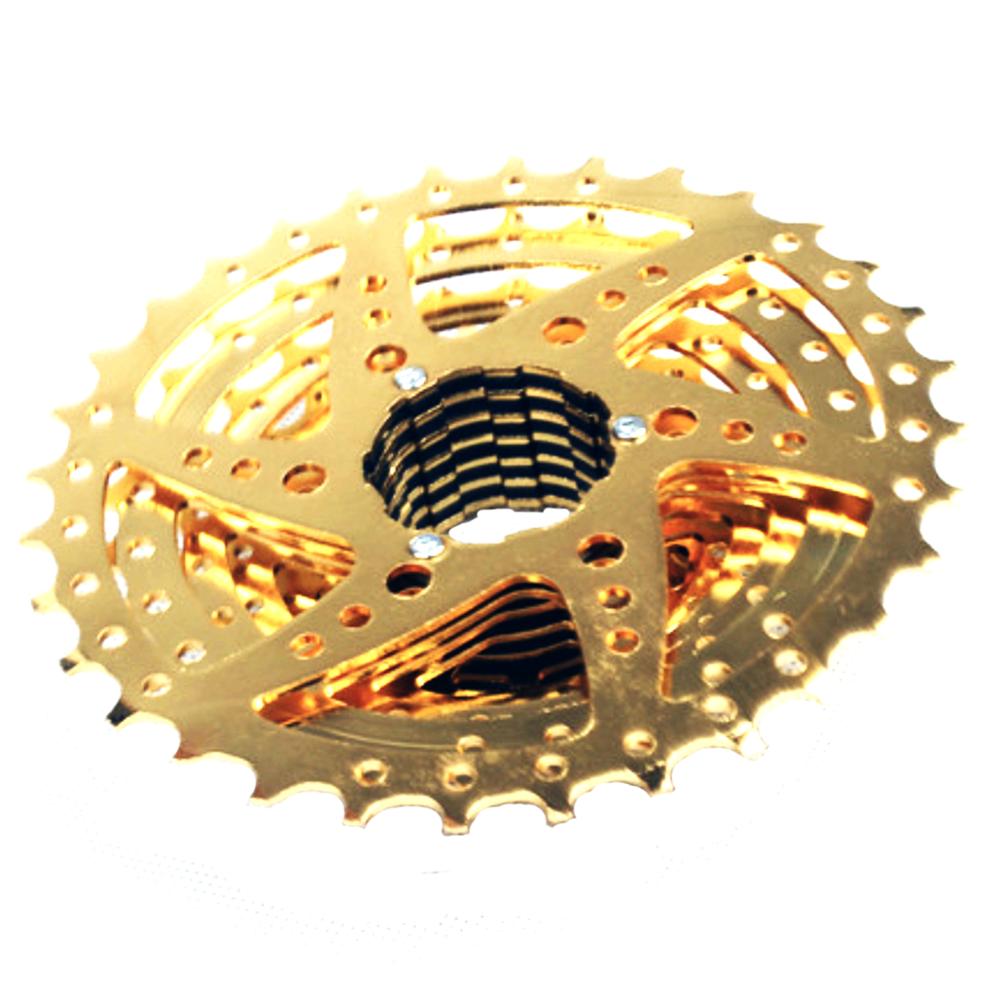 9 hastighed guld cykel frihjul 11-13-15-17-19-21-24-28-32t mountainbike frihjul stål kassette svinghjul til shimano sram