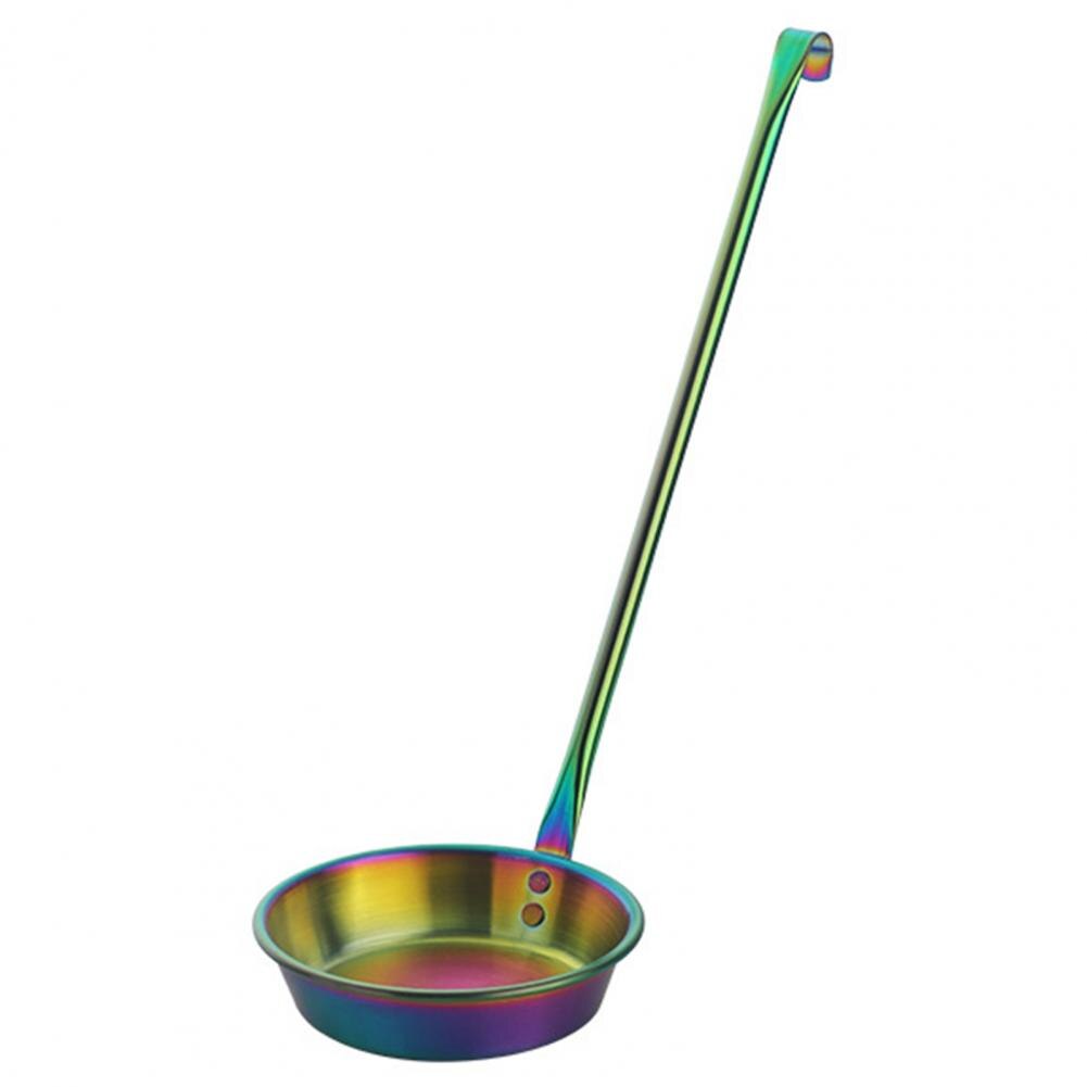 Cooking Ladle BPA Free Stainless Steel Spoon Mirror Surface Durable Modern Portable Durable Soup Ladle: Multicolor
