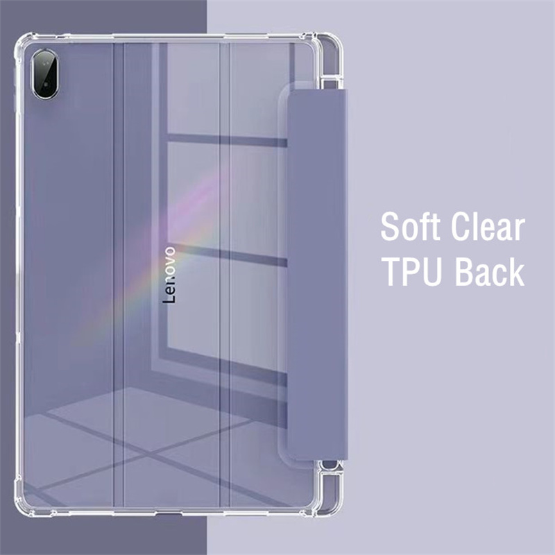 Housse porte-crayon pour tablette Lenovo Tab P11 2e génération M10 Plus 3ème 10.6 Xiaoxin Pad 2022 2024 11 Plus 2023, coque en silicone
