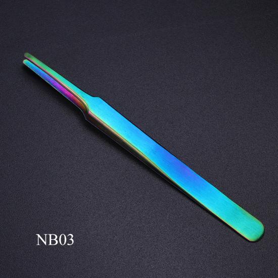 Stainless Steel Tweezers Volume Eyelashes Extensions Eyebrow Tweezers Curved Straight Nail Clipper Nipper Makeup Tools TRNB01-07: NB03