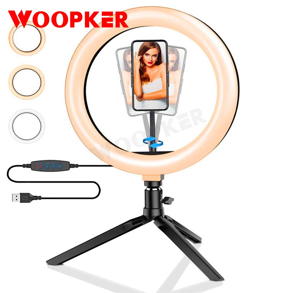 Telefoon Led Light Ring Selfie Ring Lamp Fotografie Video Live Studio Vulling Light Photo Voor Smartphone