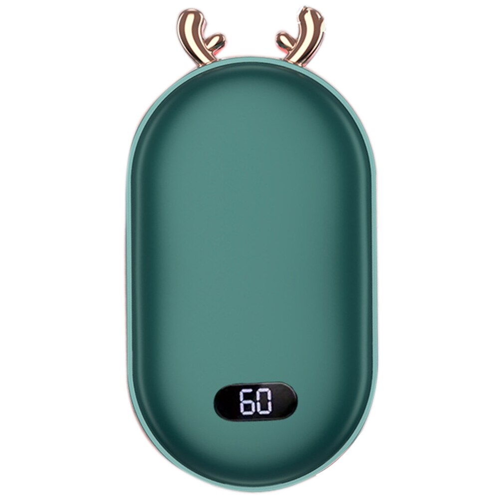 Ogrzewacz dłoni 2 w 1 przenośny moc Bank USB akumulator elektryczny ogrzewacz dłoni inteligentna stała temperatura 5200mAh: różowy cyfrowy display