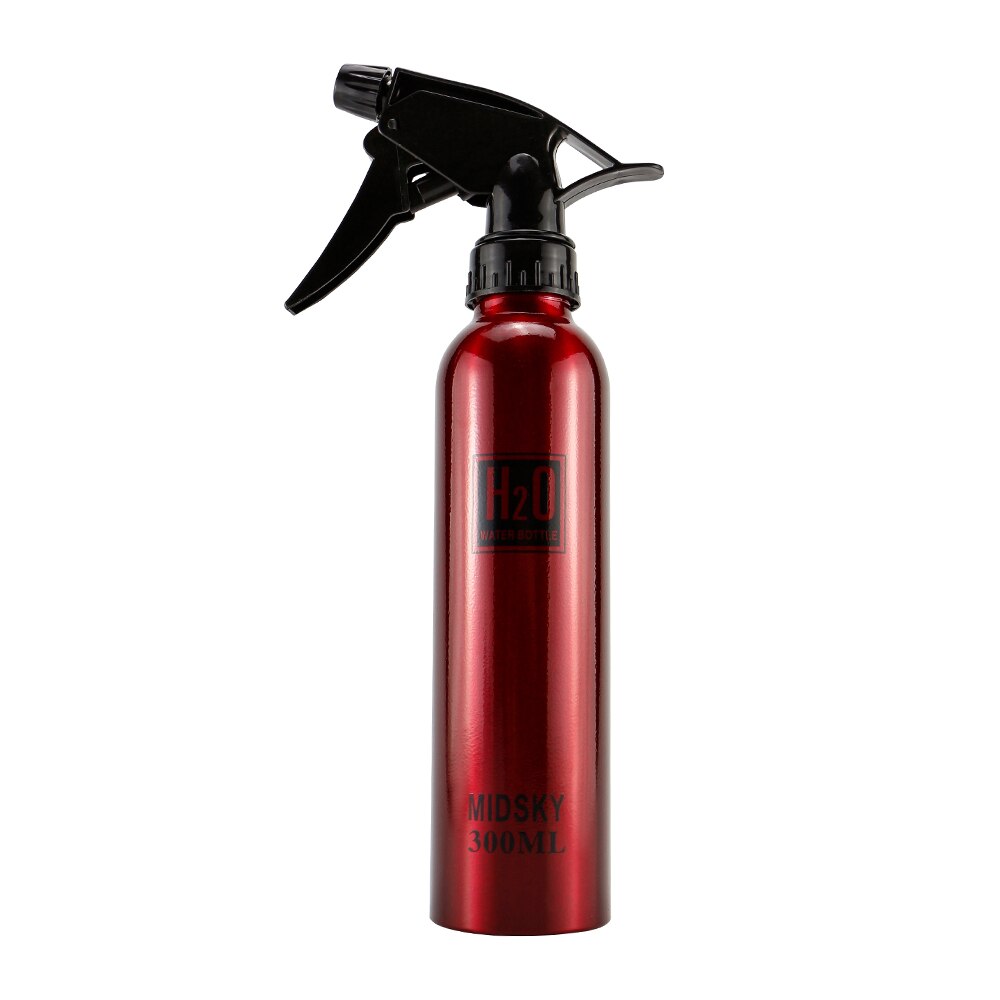 Pulvérisateur d'eau en aluminium pour Salon de coiffure, bouteille vide de 500ML, rechargeable, outils de pulvérisation pour coiffeur: 300ML-Red