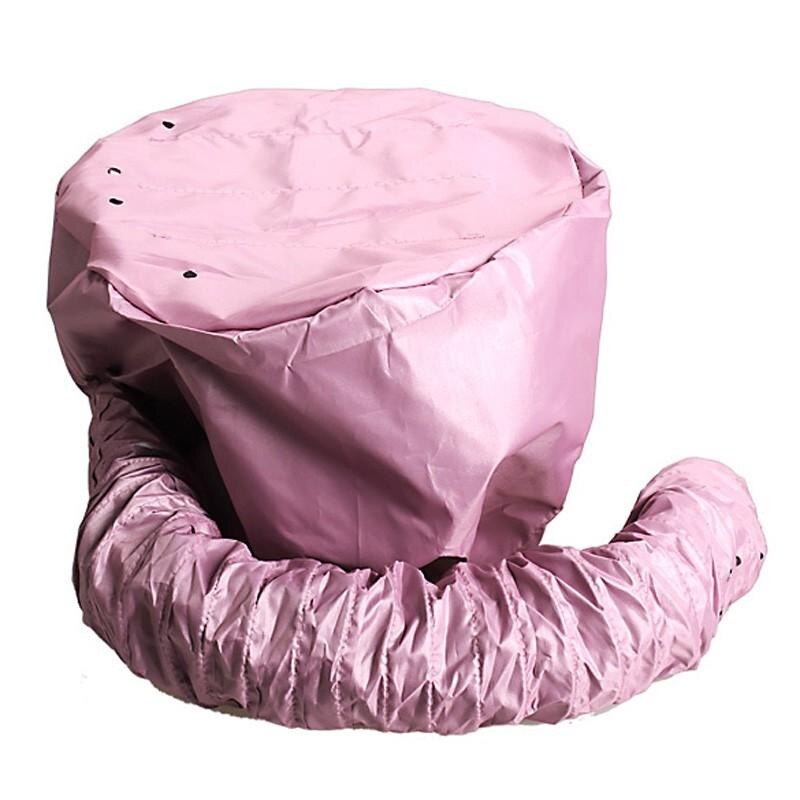 Argento/rosa portatile morbido asciugacapelli cappuccio cofano cappuccio cappello asciugacapelli attacco arricciatura strumenti parrucchiere grigio strumenti di bellezza: Colore rosa