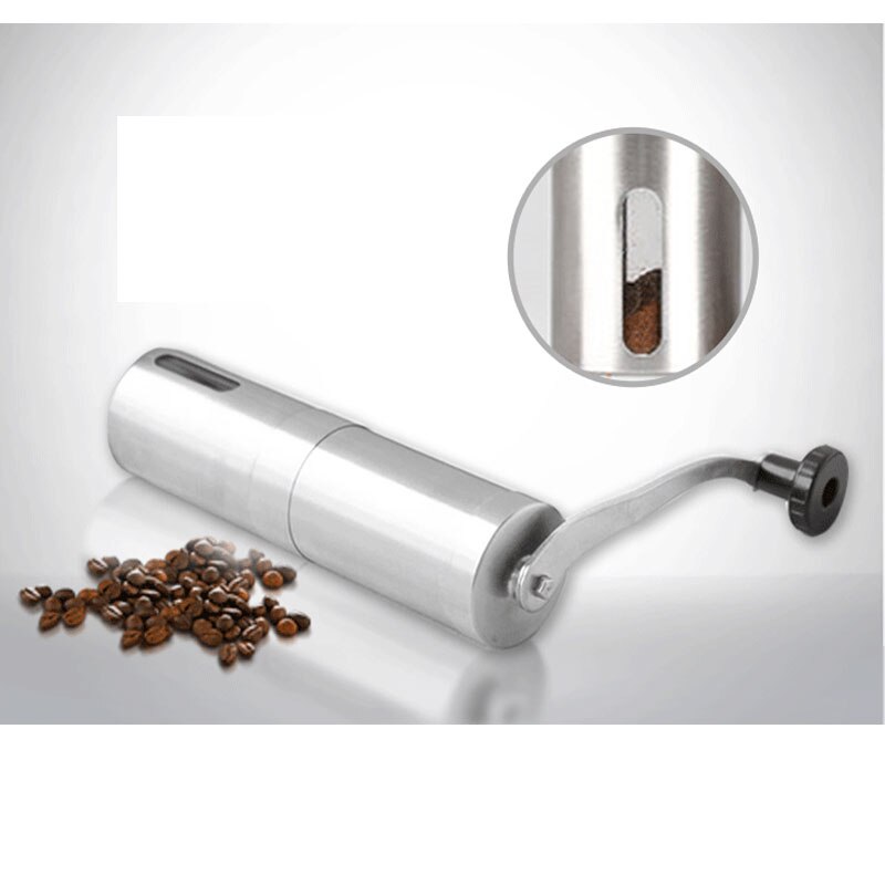Manual Conical Burr Mill for Precision Brewing Brushed Stainless Steel