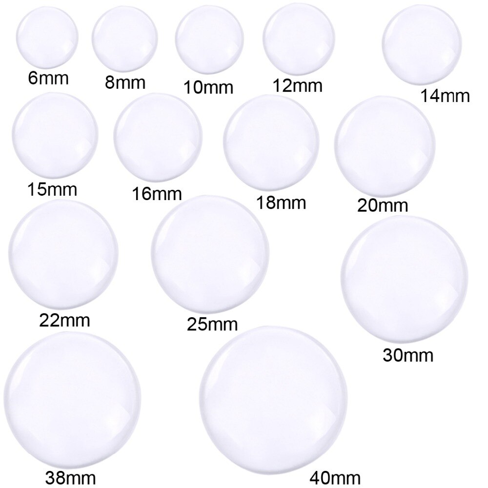 10 Stks/partij 25Mm Ronde Cabochons Transparant Glas Clear Flat Terug Voor Diy Hanger Bevindingen Sieraden Maken Handgemaakte Accessoires