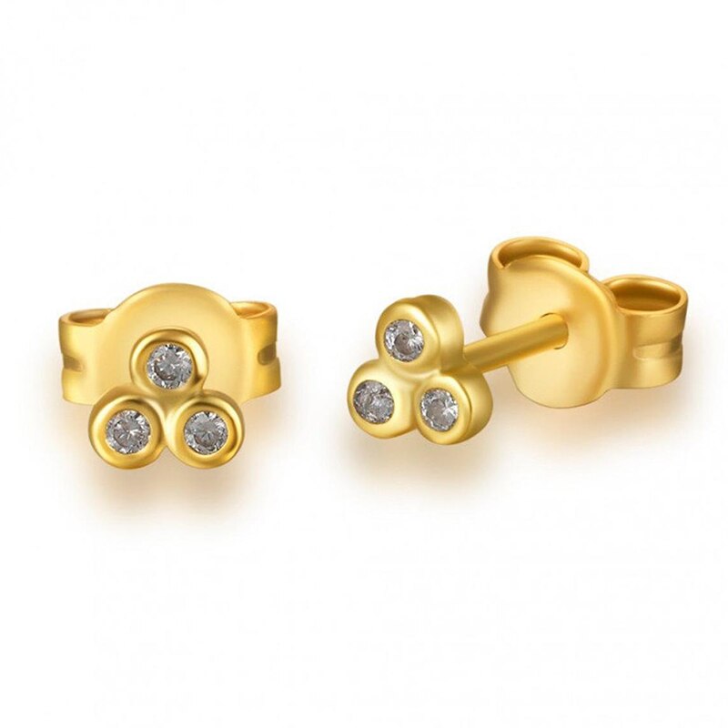 ROXI minimalisme tournesol serpent couronne paix colombe cristaux boucles d'oreilles pour les femmes bijoux de mariage 925 boucles d'oreilles en argent Sterling: round gold