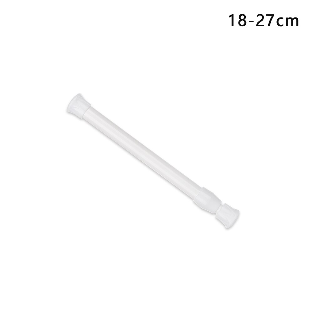 Flerbruks uttrekkbar stang fjærbelastet gardingarderobe teleskopstikker nett voile spenningsskinne stang hengende justerbar stang: 18-27cm