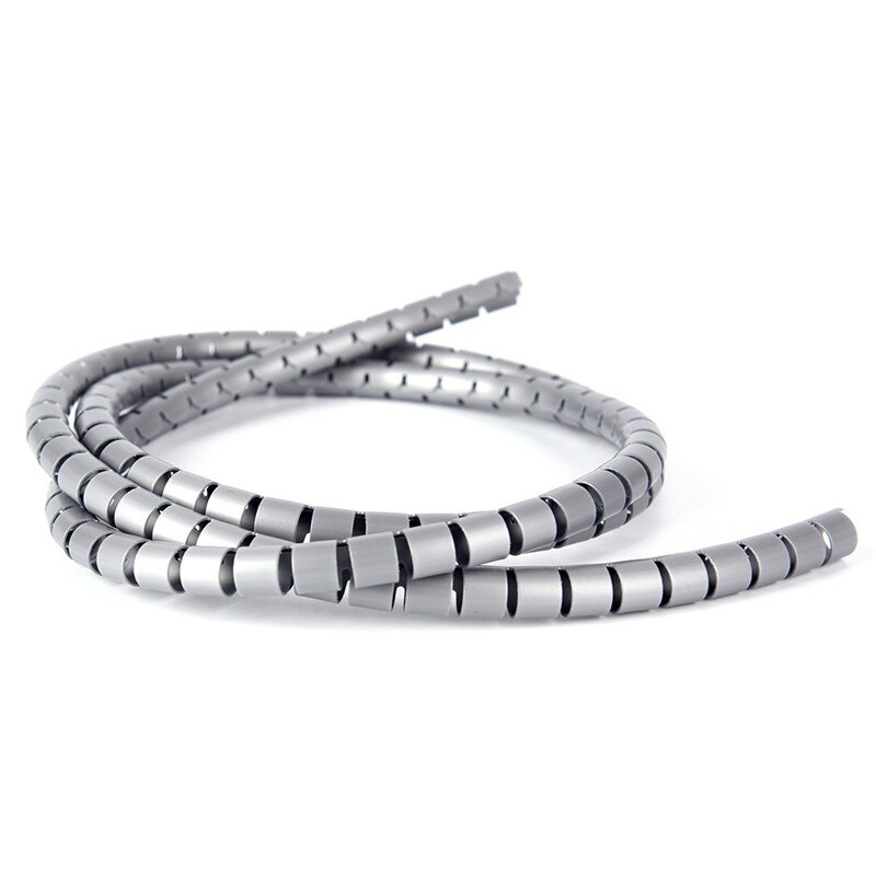 Voor Pc Tv 1M 8Mm Kabel Banding Loom Organizer Spiraal Wrap Netjes Koord Draad: 1m gray 8mm