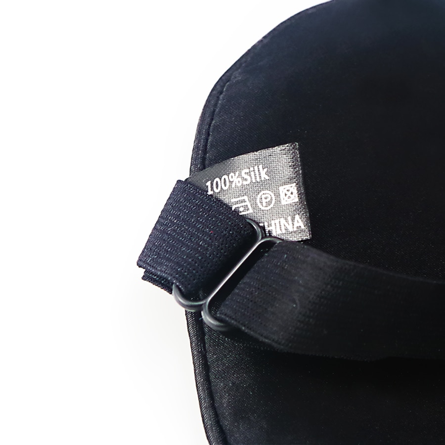 Silke sovemaske for bind for øjnene sovehjælp til rejsetest justerbar blød sovende øjenmaske øjenskygge øjenbetræk bandage til søvn