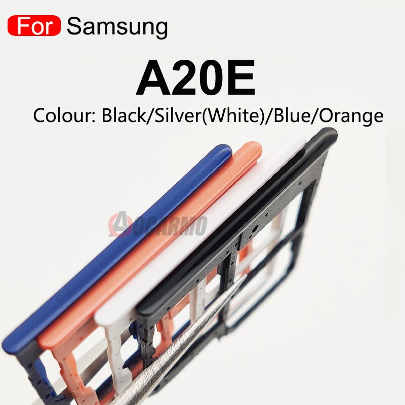 5Pcs/Lot Dual Sim Card Slot Tray Holder Sim Card Reader Socket For Samsung Galaxy A21S A217F A20E A202 A202F A202DS Replacemen