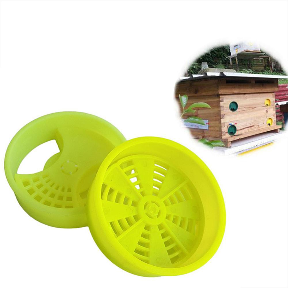 30 Set Round Bee Hive Box Entrance Gate Disc Plastic Bees Nest Box Vent Hole Prevent Queen Bee Escape Beekeeping Tools