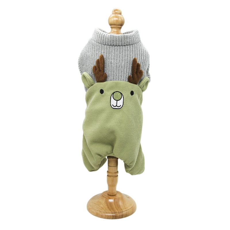 Multi-kleuren hondenjumpsuits voor herfst en winter, nieuwste warme hondenjassen, multi-kleuren kleding in maten s-xxl voor keeshonden.: Groente / Xl