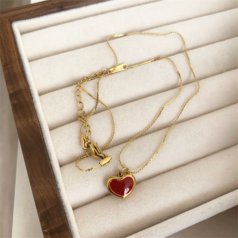 HangZhi Koreaanse Vintage Waterdruppel Ster Ronde Beer Ovale Hanger Ketting Geometrische Gouden Kleur Titanium Stalen Sieraden