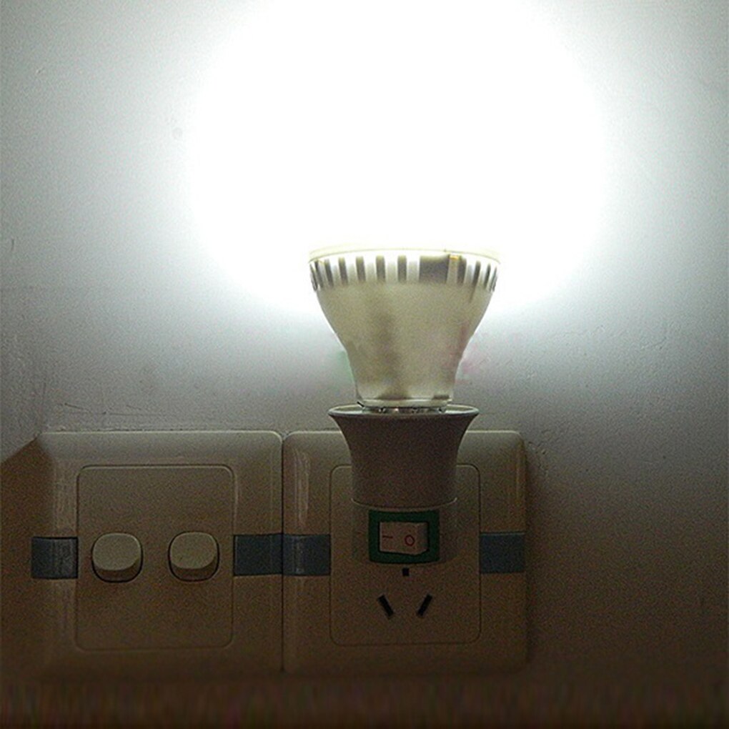 E27 eu stik adapter med strøm tænd-sluk kontrolkontakt  e27 led fatning lampe base lampe fatning
