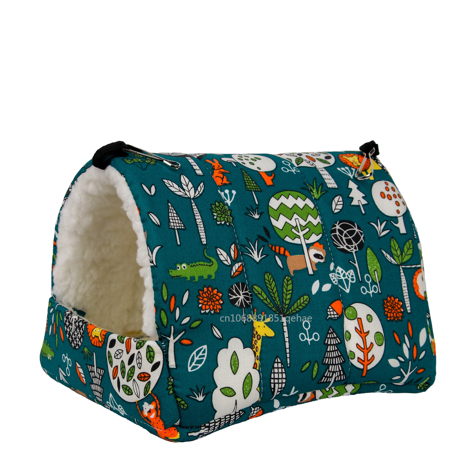 Cama para pájaros con estampado bonito, Mini jaula para conejo, estera para ardilla, nido de conejillo de indias, casa para hámster, Animal PEQUEÑO, cama para dormir, jaula colgante para mascotas, 1 ud.