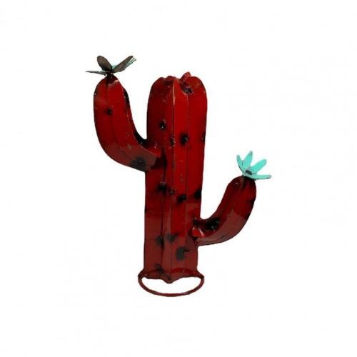 Cactus Sculptuur Langdurige Duurzame Metalen Desert Staal Saguaro Cactus Voor Tuin: Rood / S